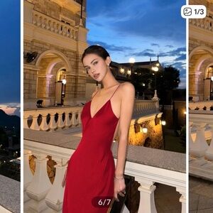 Commense Satin Low Back Dress size Small